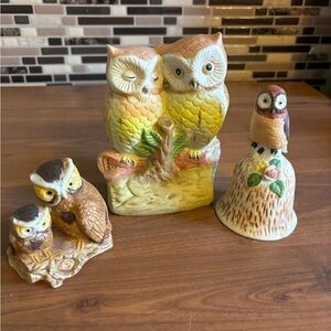 Vintage Collection of Owls set of 3